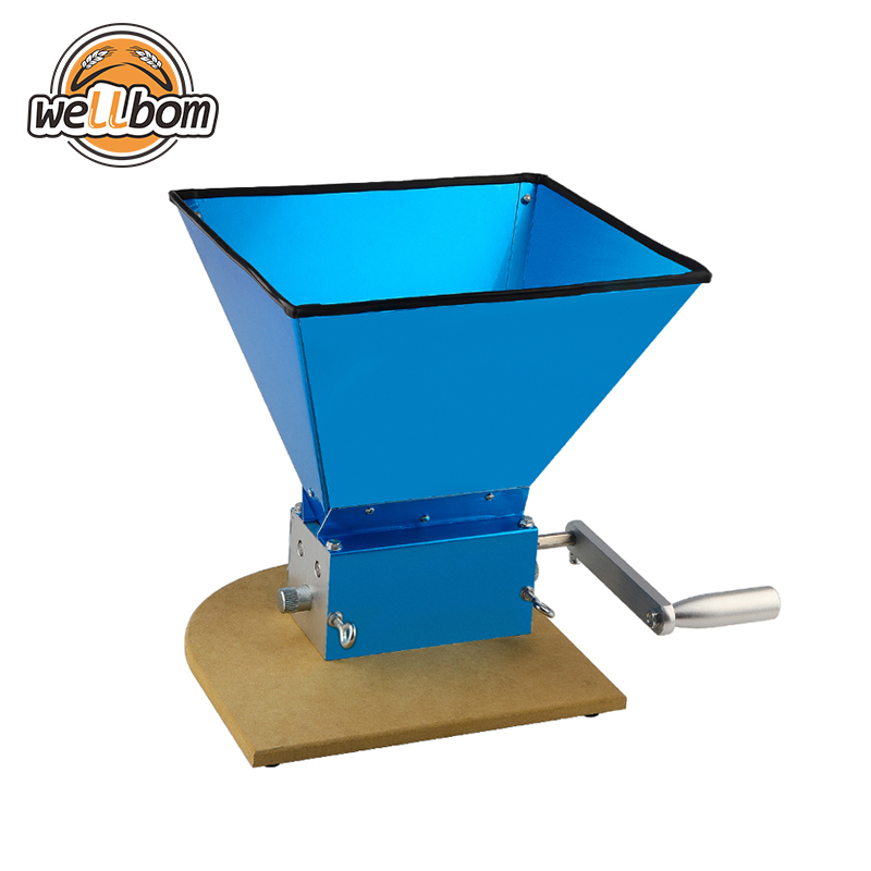 Stainless Steel 3 Rollers Barley Malt Mill Crusher Grain Mill Portable Grinder with Wooden Base Home Beer brewing Top Quality